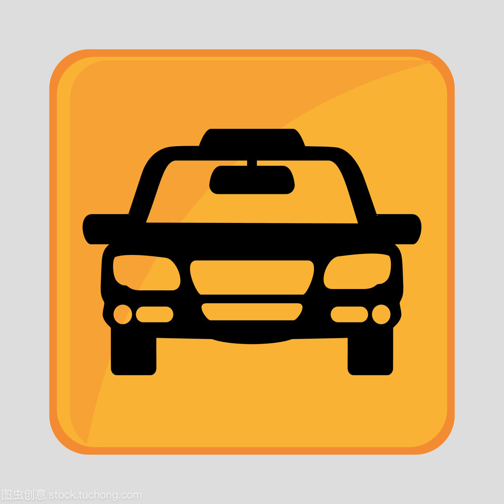 平面設計中的出租車圖標 公共交通視覺符號的藝術